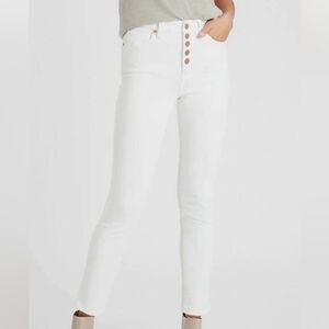 Banana Republic Rose Gold Buttons Hi Rise Slim Button Fly Jeans